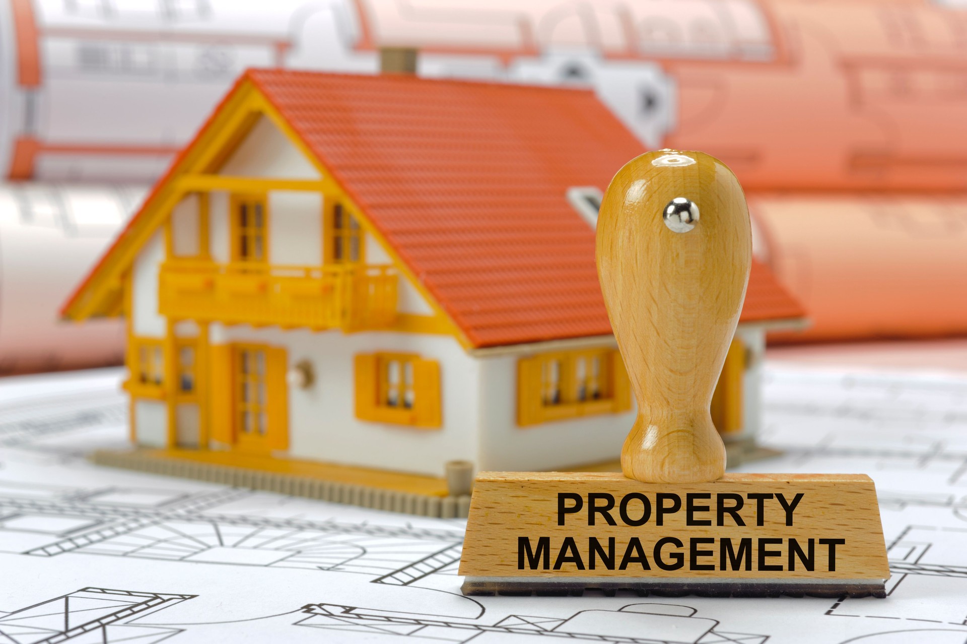 property management with model house and plan